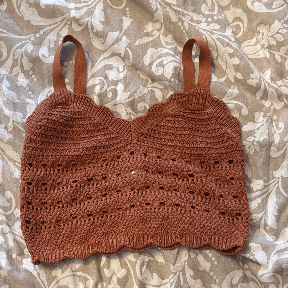 Altar'd State Rust Knit Crop Top